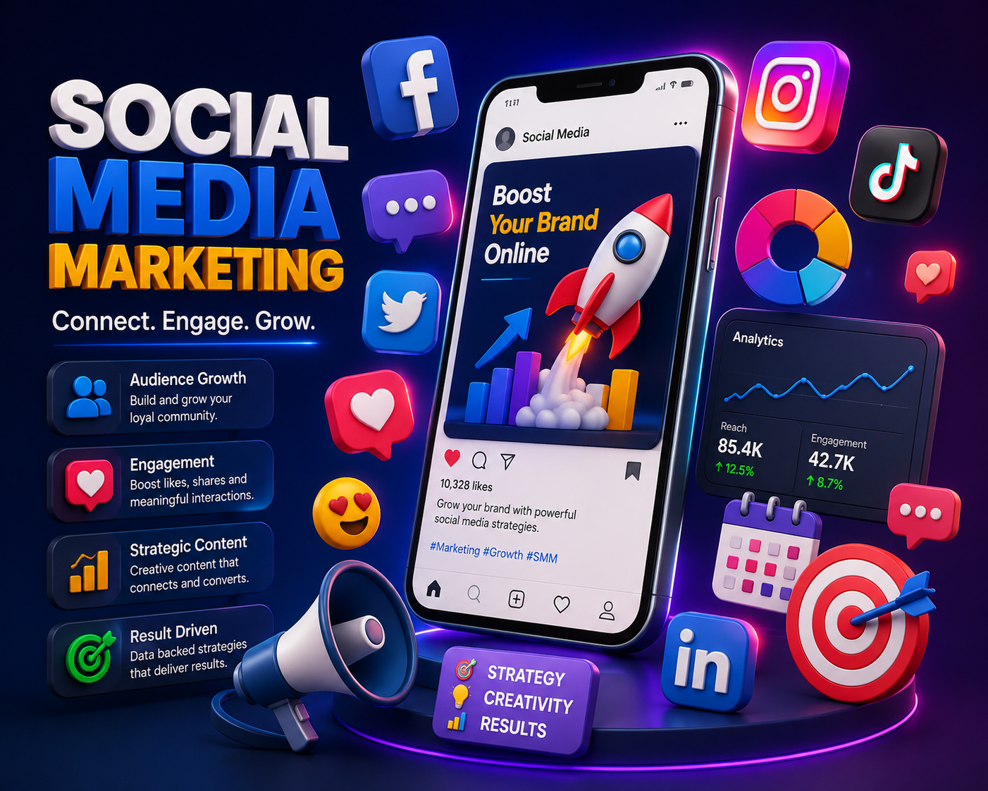 Social media marketing services for businesses